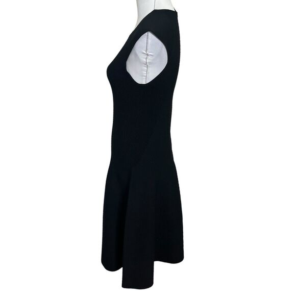 MM Lafleur Melanie Dress Women’s Size Large Black A-Line Knit Fit Flare Stretch - Picture 7 of 9